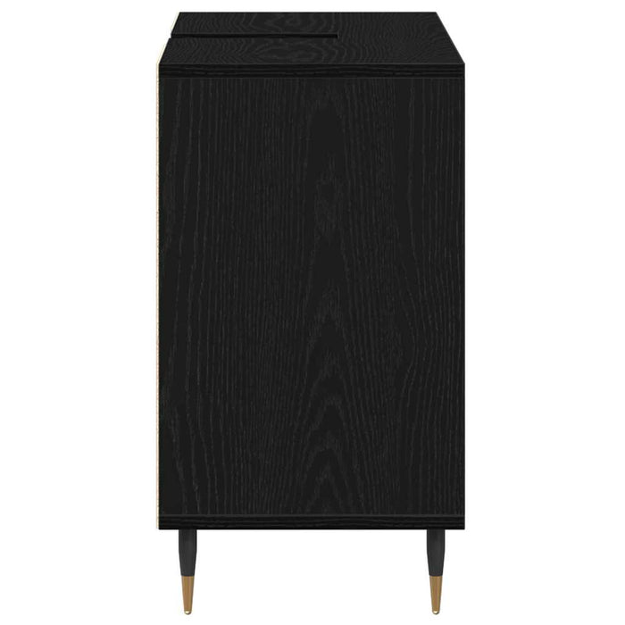Dulap de Baie cu raft Negru 80 x 33 x 60 cm Lemn compozit - WALTI WALTI