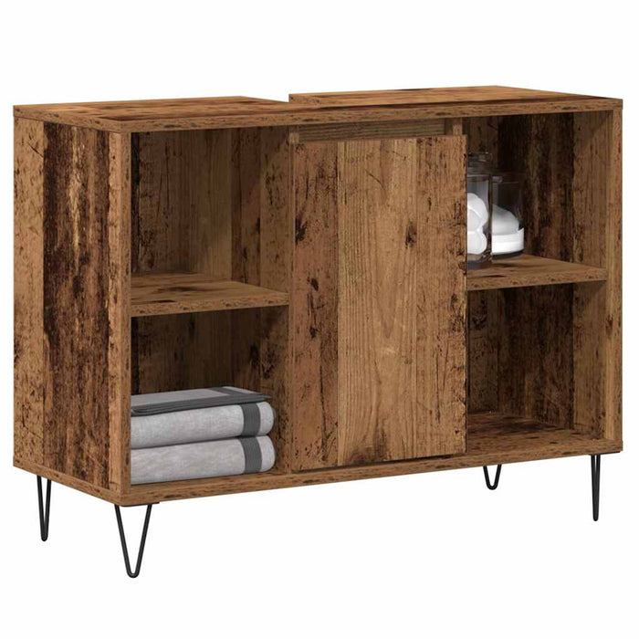 Dulap de Baie cu raft Lemn Vechi 80 x 33 x 60 cm Lemn compozit - WALTI WALTI
