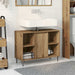 Dulap de Baie Stejar Artizanal 80 x 33 x 60 cm Lemn compozit - WALTI WALTI