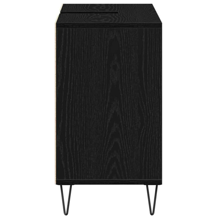 Dulap de Baie cu raft Negru 80 x 33 x 60 cm Lemn compozit - WALTI WALTI