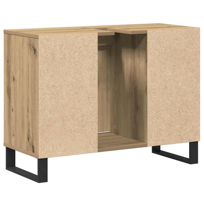 Dulap de Baie Stejar Artizanal 80 x 33 x 60 cm Lemn compozit - WALTI WALTI