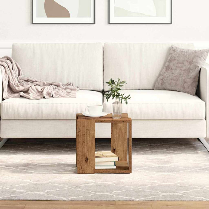 Masă de cafea Lemn Vechi 32 x 32 x 30 cm Lemn prelucrat WALTI
