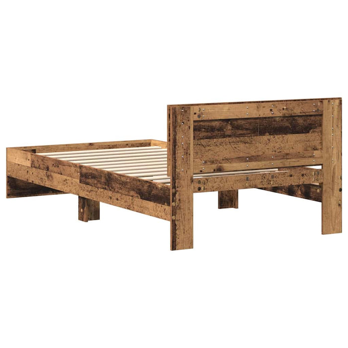 Cadru de Pat cu Tăblie cu headboard Lemn Vechi 100 x 200 cm - WALTI WALTI