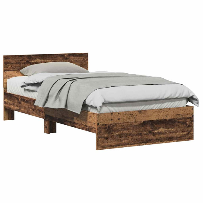 Cadru de Pat cu Tăblie cu headboard Lemn Vechi 100 x 200 cm - WALTI WALTI