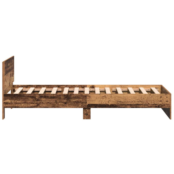 Cadru de Pat cu Tăblie cu headboard Lemn Vechi 100 x 200 cm - WALTI WALTI