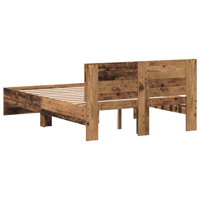 Cadru de Pat cu Tăblie Lemn Vechi 120 x 190 cm Lemn masiv - WALTI WALTI