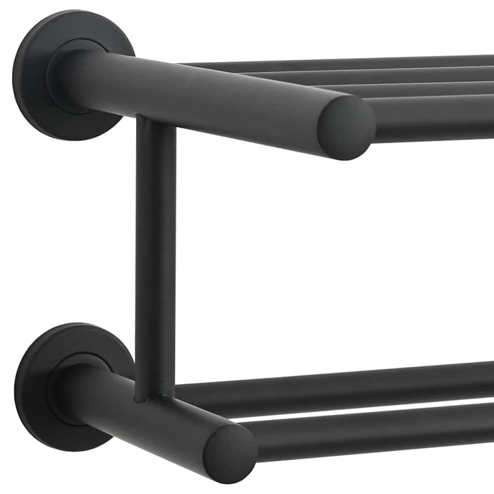 Suport pentru prosoape Negru 61 x 23 x 17 cm Oțel inoxidabil - WALTI WALTI