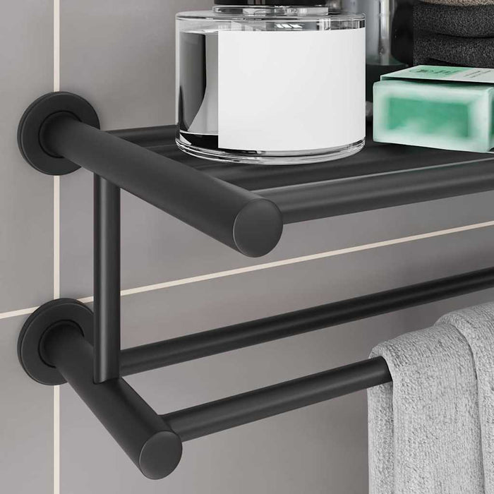 Suport pentru prosoape Negru 61 x 23 x 17 cm Oțel inoxidabil - WALTI WALTI