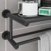 Suport pentru prosoape Negru 61 x 23 x 17 cm Oțel inoxidabil - WALTI WALTI