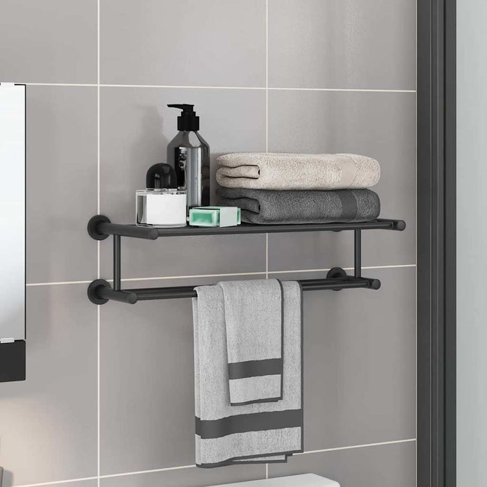 Suport pentru prosoape Negru 61 x 23 x 17 cm Oțel inoxidabil - WALTI WALTI