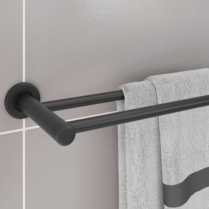 Suport pentru prosoape Negru 61 x 14.5 x 5 cm Oțel inoxidabil - WALTI WALTI