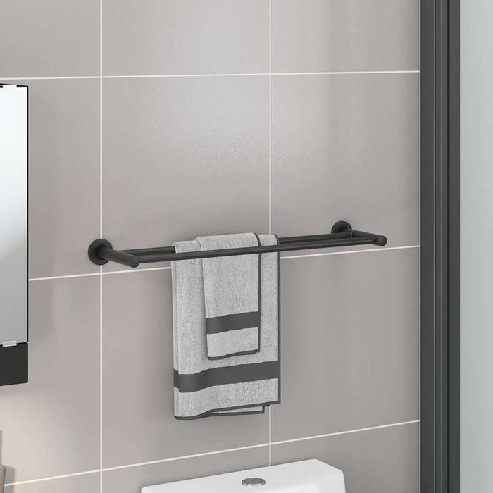 Suport pentru prosoape Negru 61 x 14.5 x 5 cm Oțel inoxidabil - WALTI WALTI