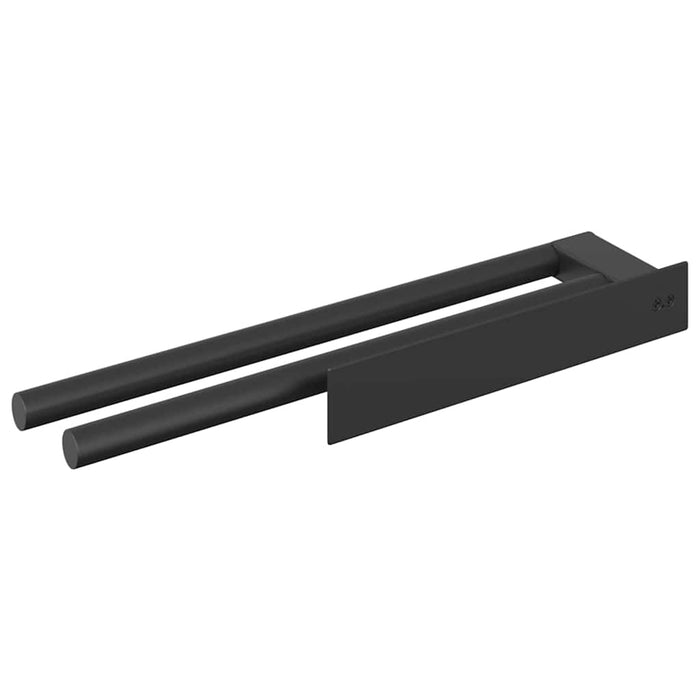 Suport pentru prosoape Negru 40 x 9 x 4 cm Oțel inoxidabil - WALTI WALTI