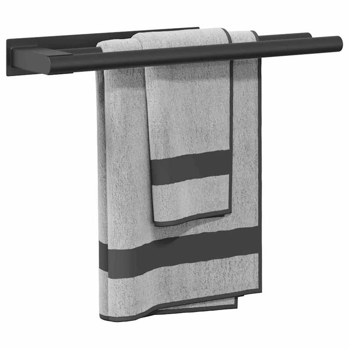 Suport pentru prosoape Negru 40 x 9 x 4 cm Oțel inoxidabil - WALTI WALTI