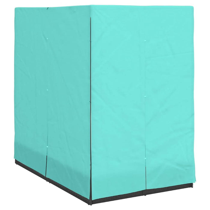 Șezlong dublu cu perdele Turcoaz 205 x 129 x 200 cm poliratan - WALTI WALTI