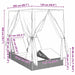 Șezlong dublu cu perdele Turcoaz 205 x 129 x 200 cm poliratan - WALTI WALTI
