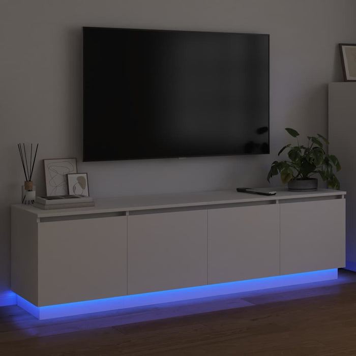 Cabinet TV cu led Alb 180 x 38 x 49 cm Lemn compozit - WALTI WALTI