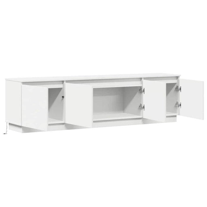 Cabinet TV cu led Alb 180 x 38 x 49 cm Lemn compozit - WALTI WALTI