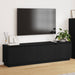 Cabinet TV cu led Stejar Negru 180 x 38 x 49 cm Lemn compozit - WALTI WALTI
