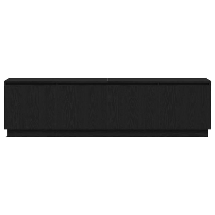Cabinet TV cu led Stejar Negru 180 x 38 x 49 cm Lemn compozit - WALTI WALTI