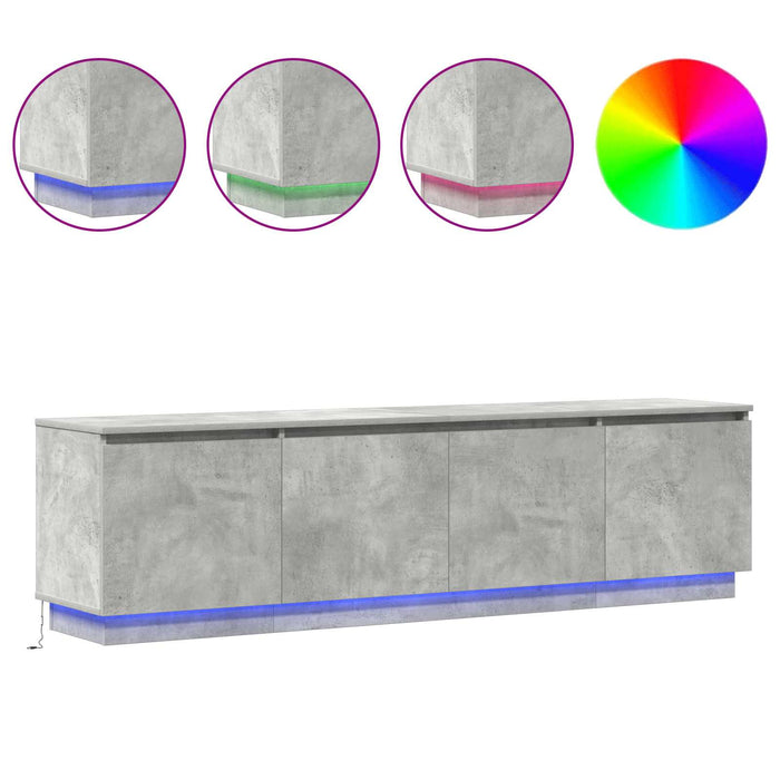 Cabinet TV Gri din beton 180 x 38 x 49 cm Lemn compozit - WALTI WALTI