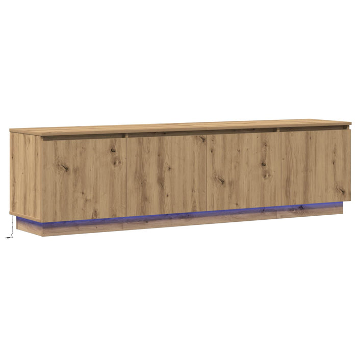Cabinet TV 180 x 38 x 49 cm Stejar Artizanal Lemn compozit WALTI