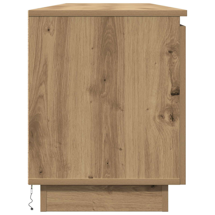 Cabinet TV 180 x 38 x 49 cm Stejar Artizanal Lemn compozit WALTI