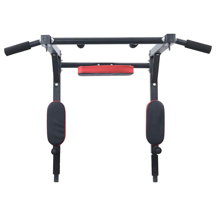 Stație pentru tracțiuni și dips Negru și roșu 89 x 59 x 70 cm WALTI