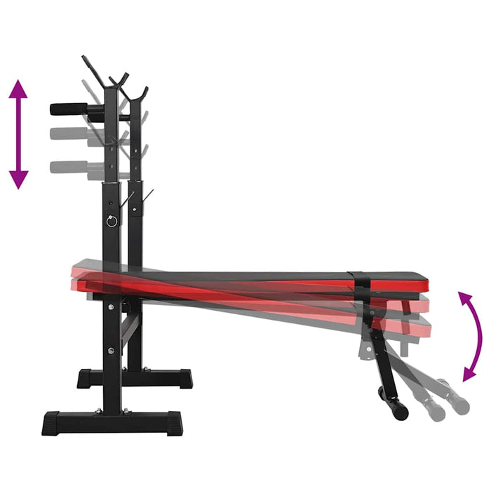 Bancă de greutăți Manual Negru 126.5 x 67 x 111 cm WALTI
