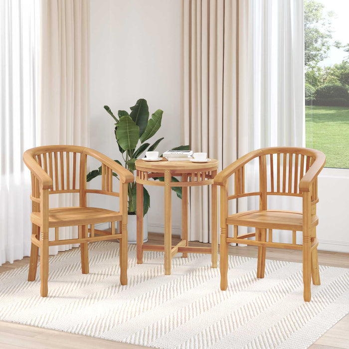 Scaun 2 pcs Maro 63 x 58 x 89 cm Lemn solid de tec - WALTI WALTI