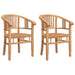 Scaun 2 pcs Maro 63 x 58 x 89 cm Lemn solid de tec - WALTI WALTI
