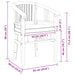 Scaun 2 pcs Maro 63 x 58 x 89 cm Lemn solid de tec - WALTI WALTI