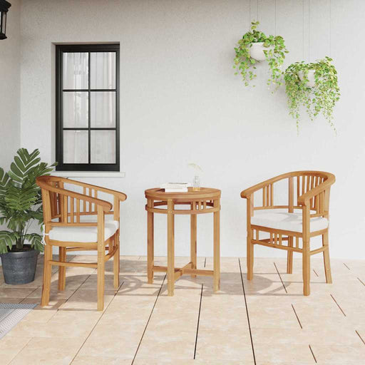Scaun cu pernă 2 pcs Maro 63 x 58 x 89 cm Lemn solid de tec - WALTI WALTI