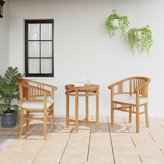 Scaun cu pernă 2 pcs Maro 63 x 58 x 89 cm Lemn solid de tec - WALTI WALTI