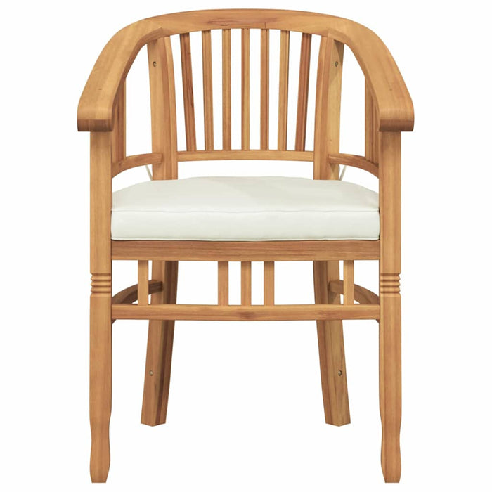 Scaun cu pernă 2 pcs Maro 63 x 58 x 89 cm Lemn solid de tec - WALTI WALTI
