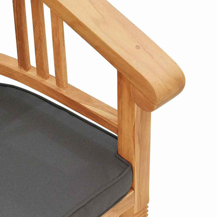 Scaun cu pernă 2 pcs Maro 63 x 58 x 89 cm Lemn solid de tec - WALTI WALTI