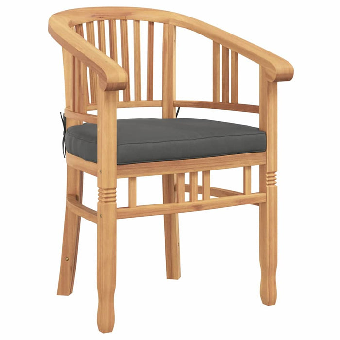 Scaun cu pernă 2 pcs Maro 63 x 58 x 89 cm Lemn solid de tec - WALTI WALTI