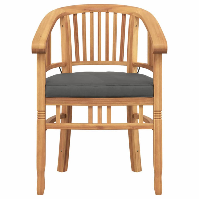 Scaun cu pernă 2 pcs Maro 63 x 58 x 89 cm Lemn solid de tec - WALTI WALTI