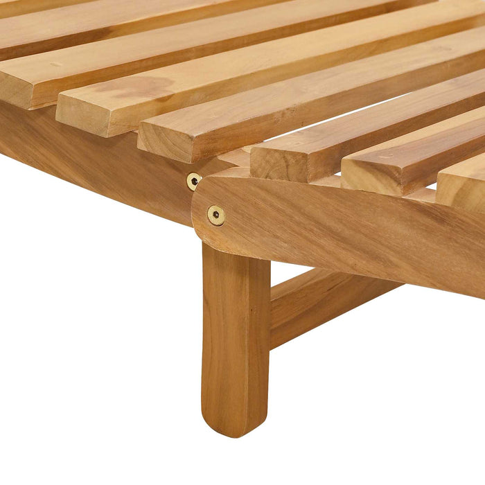 Șezlong Maro 198 x 55 x 58,5 cm Lemn solid de tec - WALTI WALTI