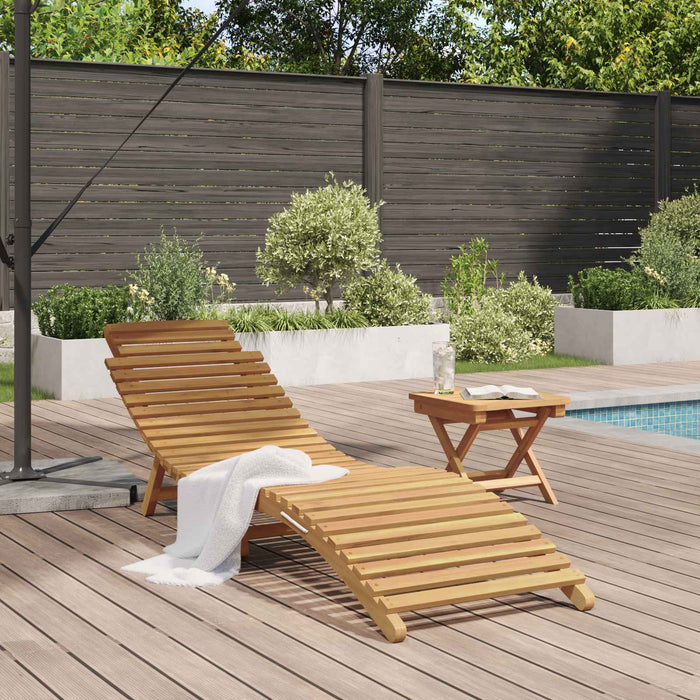Șezlong Maro 198 x 55 x 58,5 cm Lemn solid de tec - WALTI WALTI