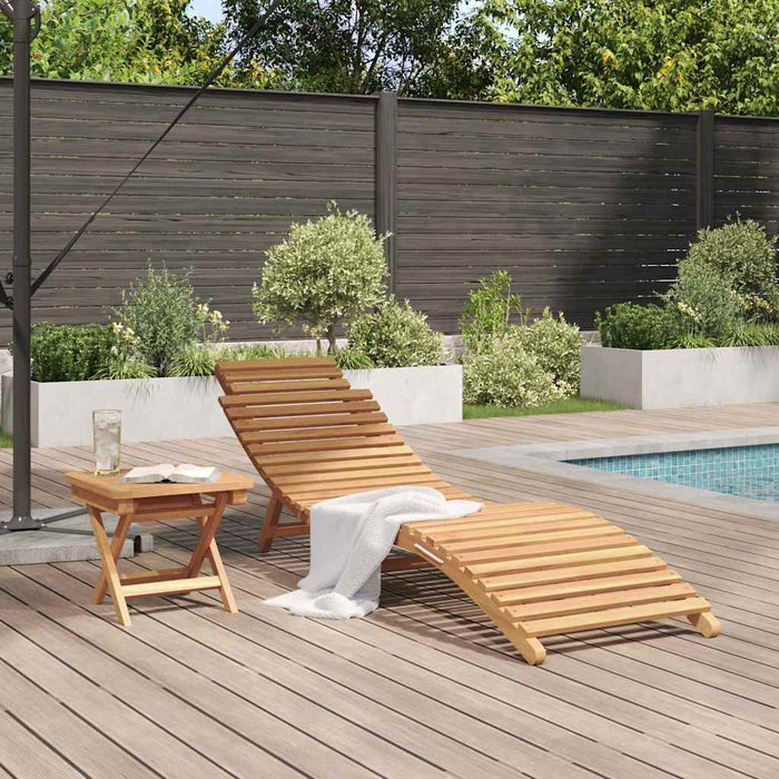 Șezlong 2 pcs Maro Lemn solid de tec - WALTI WALTI
