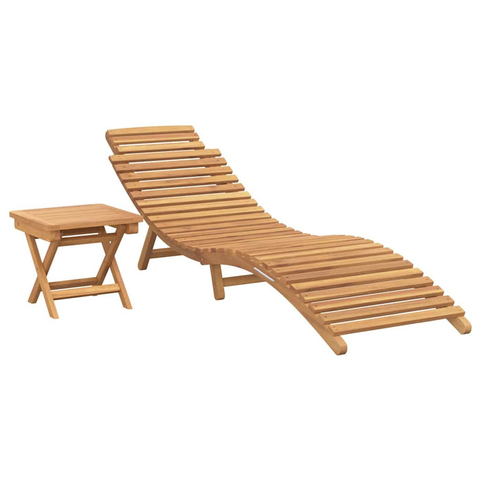 Șezlong 2 pcs Maro Lemn solid de tec - WALTI WALTI