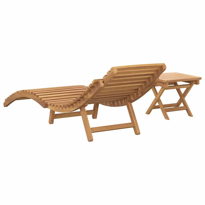 Șezlong 2 pcs Maro Lemn solid de tec - WALTI WALTI