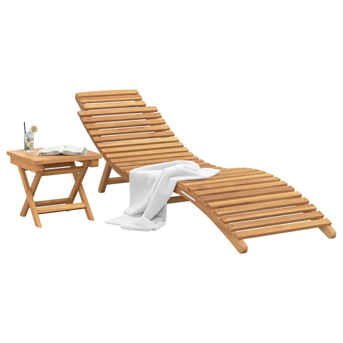Șezlong 2 pcs Maro Lemn solid de tec - WALTI WALTI