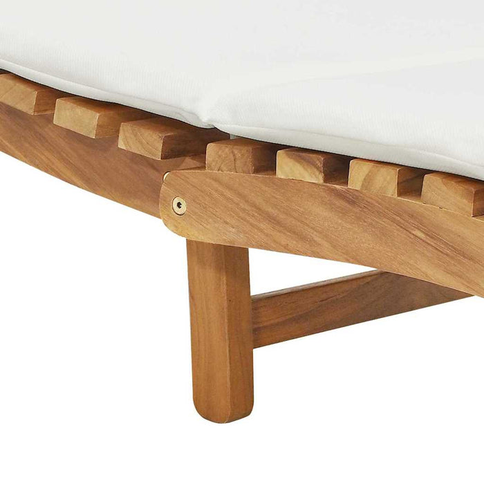 Șezlong de grădină Maro 198 x 55 x 58,5 cm Lemn solid de tec - WALTI WALTI