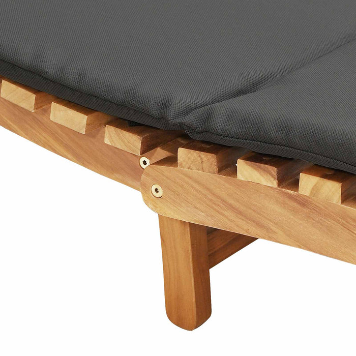 Șezlong de grădină Maro 198 x 55 x 58,5 cm Lemn solid de tec - WALTI WALTI