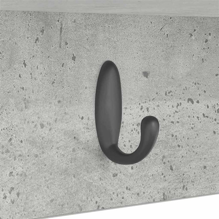 Răcător de paltoane montat pe perete Gri beton 50 x 16 x 26 cm - WALTI WALTI