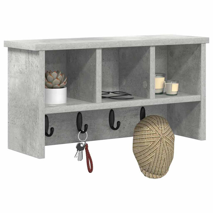 Răcător de paltoane montat pe perete Gri beton 50 x 16 x 26 cm - WALTI WALTI