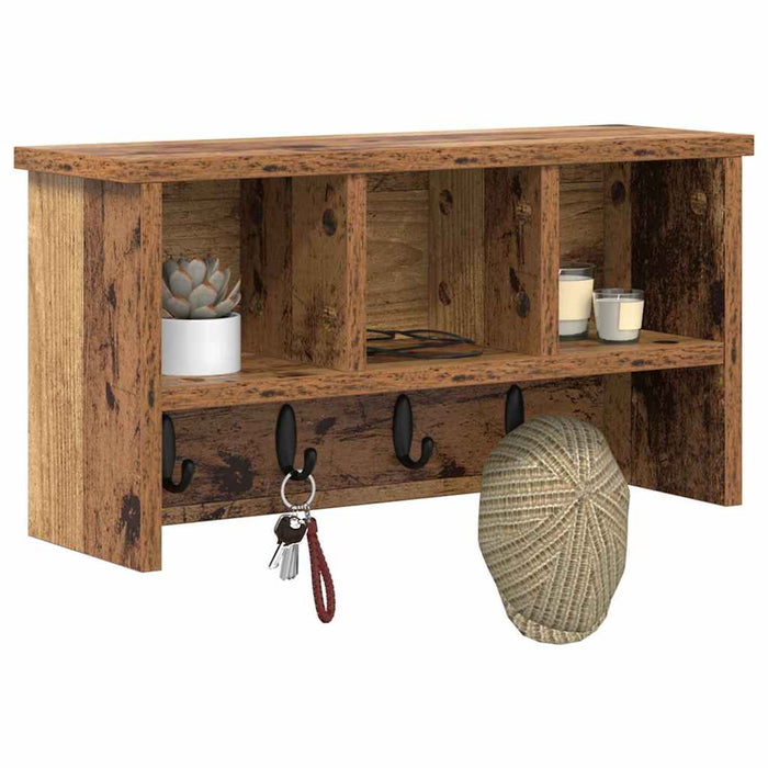 Răcător de paltoane montat pe perete Lemn vechi 50 x 16 x 26 cm - WALTI WALTI