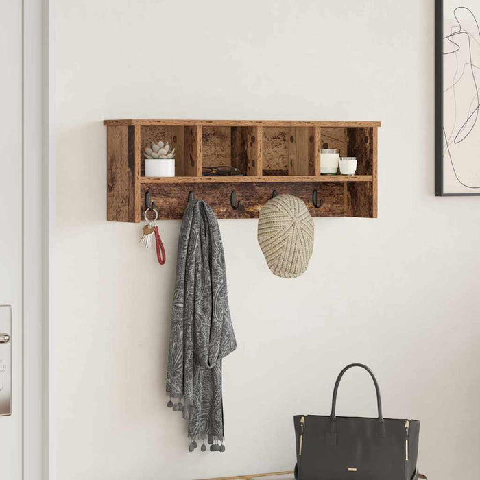 Răcător de paltoane montat pe perete Lemn vechi 75 x 16 x 26 cm - WALTI WALTI